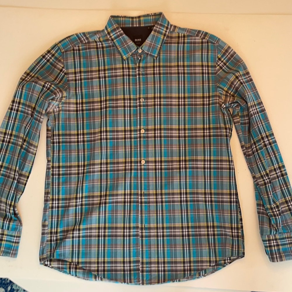 Hugo Boss Plaid Casual Button Up